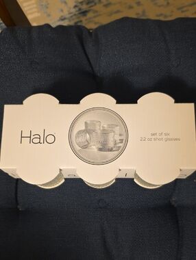 Halo Clear Textured Shot Glasses - Set of Six